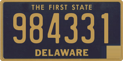 DE license plate 984331