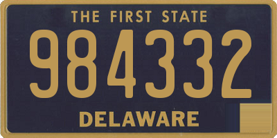 DE license plate 984332