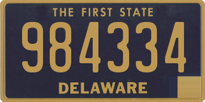 DE license plate 984334