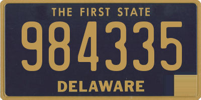 DE license plate 984335