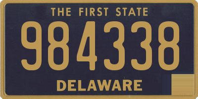 DE license plate 984338