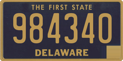 DE license plate 984340