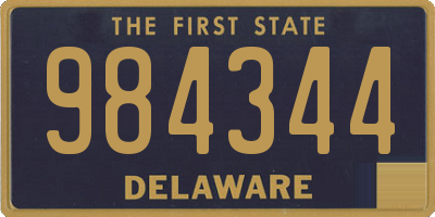 DE license plate 984344