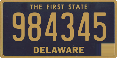 DE license plate 984345