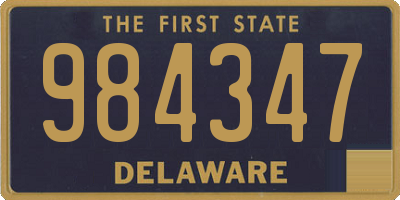 DE license plate 984347