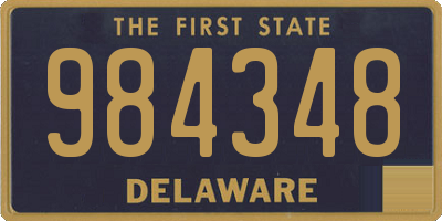 DE license plate 984348