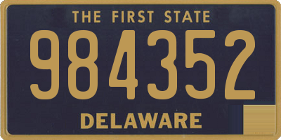 DE license plate 984352