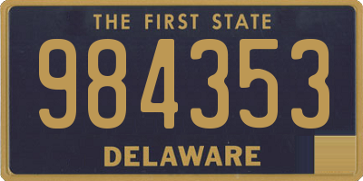 DE license plate 984353