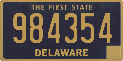 DE license plate 984354