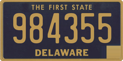 DE license plate 984355