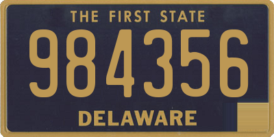 DE license plate 984356