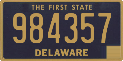 DE license plate 984357