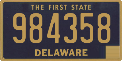 DE license plate 984358