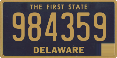 DE license plate 984359