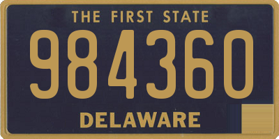 DE license plate 984360