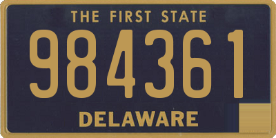 DE license plate 984361