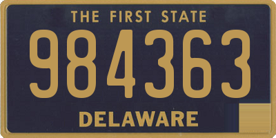 DE license plate 984363