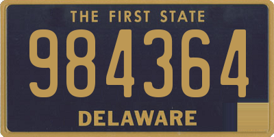 DE license plate 984364