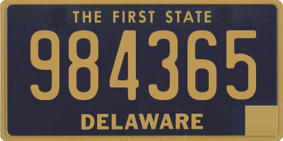 DE license plate 984365