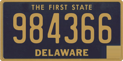 DE license plate 984366