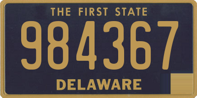 DE license plate 984367