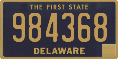 DE license plate 984368