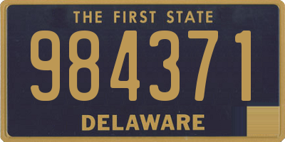 DE license plate 984371