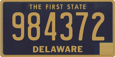 DE license plate 984372