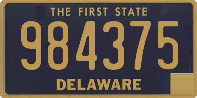 DE license plate 984375