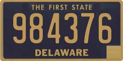 DE license plate 984376