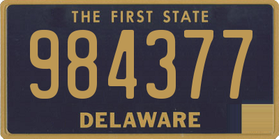 DE license plate 984377