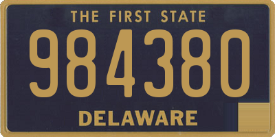 DE license plate 984380