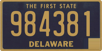 DE license plate 984381