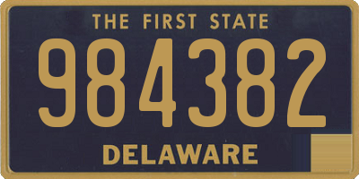 DE license plate 984382