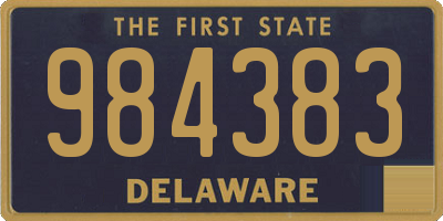 DE license plate 984383