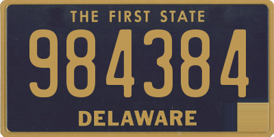 DE license plate 984384