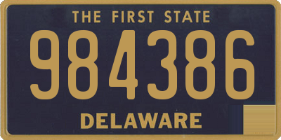 DE license plate 984386