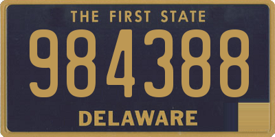 DE license plate 984388