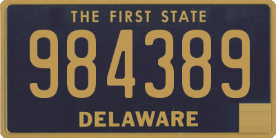 DE license plate 984389