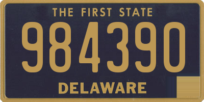 DE license plate 984390