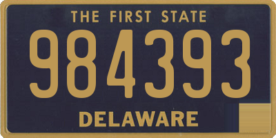 DE license plate 984393