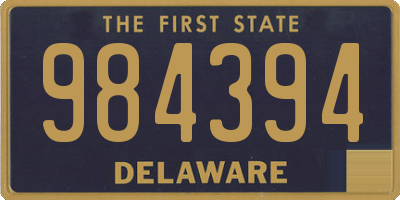 DE license plate 984394