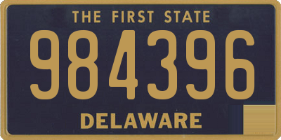 DE license plate 984396