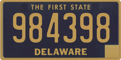 DE license plate 984398