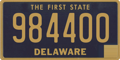 DE license plate 984400