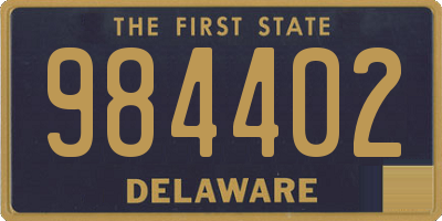 DE license plate 984402