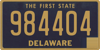 DE license plate 984404