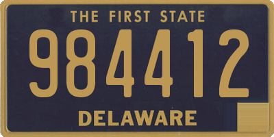 DE license plate 984412