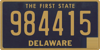 DE license plate 984415