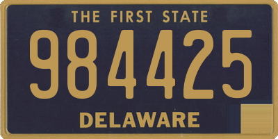 DE license plate 984425